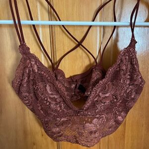 Burgundy Lace Bralette